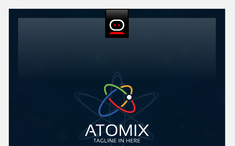 Modelo de logotipo Atomix