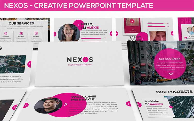 Nexos - креативный шаблон PowerPoint