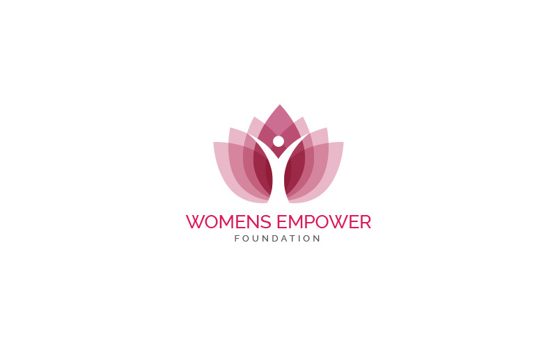 Női Empower logó sablon