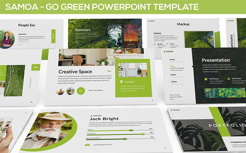 Samoa - Green Campaign PowerPoint Template