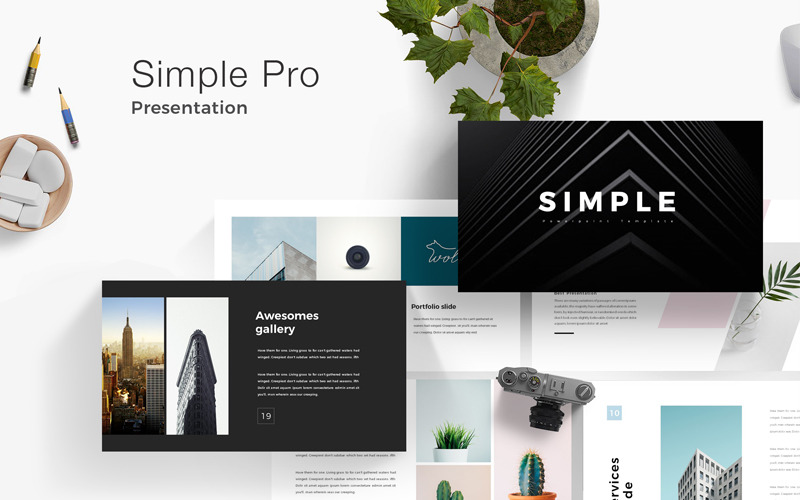 Simple Pro PowerPoint template #81817 - TemplateMonster