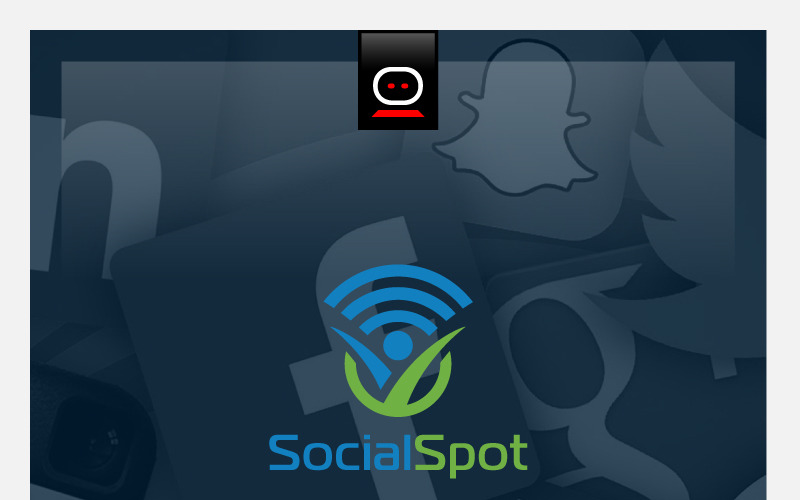 Download Шаблон логотипа "Social Spot Logo Template" / Social Spot Logo Template - Шаблон логотипа на тему графика media internet entertainment management social agency online technology digital futuristic multimedia web solutions innovative interactive new generation creative studio data