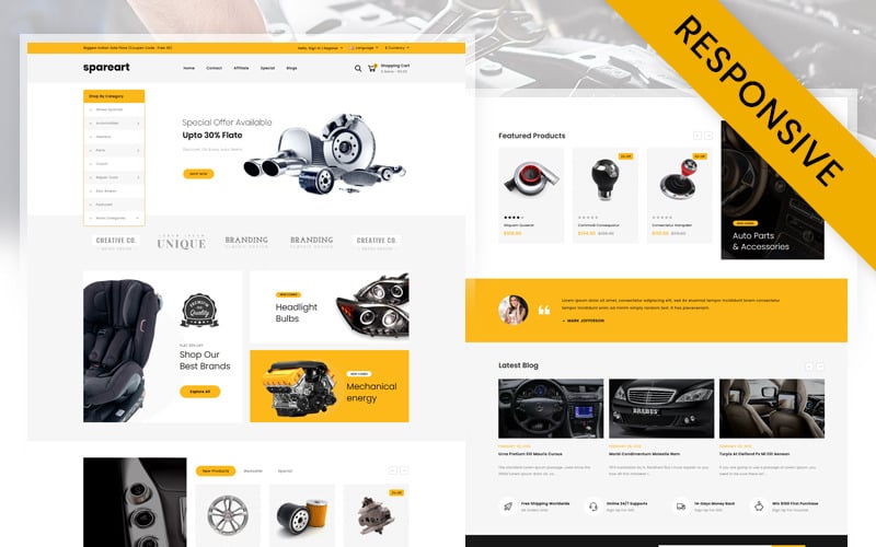 Spareart - Automobile Store OpenCart Responsive Template
