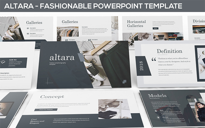 Altara - Modèle PowerPoint de photographie et de mode