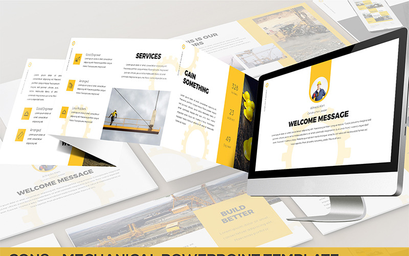 Contras - Modelo de PowerPoint mecânico