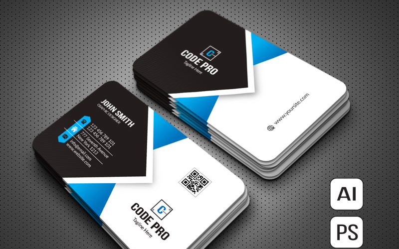 Custom Standard Business Card - Corporate Identity Template