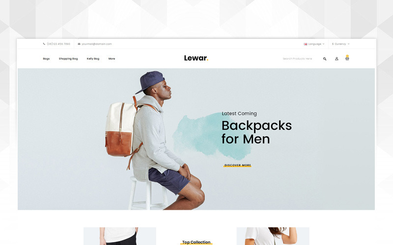 Lewar Bags Store OpenCart Şablonu
