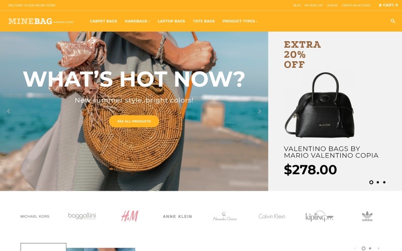 MineBag - Basit e-Ticaret Magento Teması