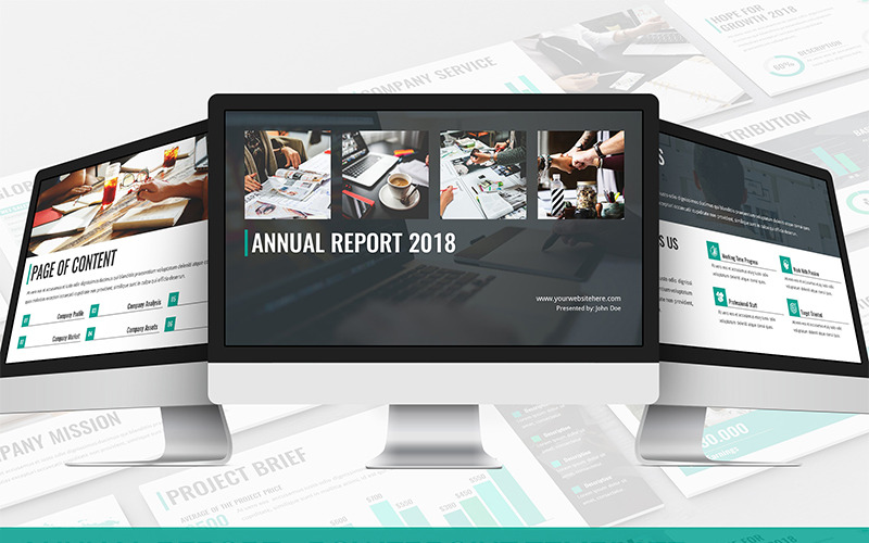 Modèle PowerPoint de rapport annuel
