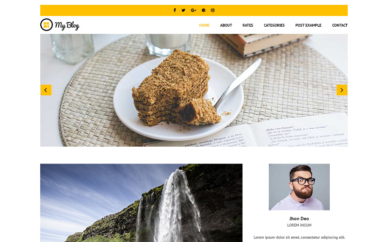 Download PSD шаблон "My Blog - Personal Blog PSD Template" / My Blog - Personal Blog PSD Template - PSD шаблон на тему персональная страница blog page theme template portfolio psd photoshop
