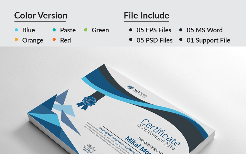 Download Шаблон сертификата "Neon Company Certificate Template" / Neon Company Certificate Template - Шаблон сертификата на тему графика achievement award background border certificate coupon diploma engraved engraving frame guilloche multipurpose pantone professional protected rosette secure security paper two