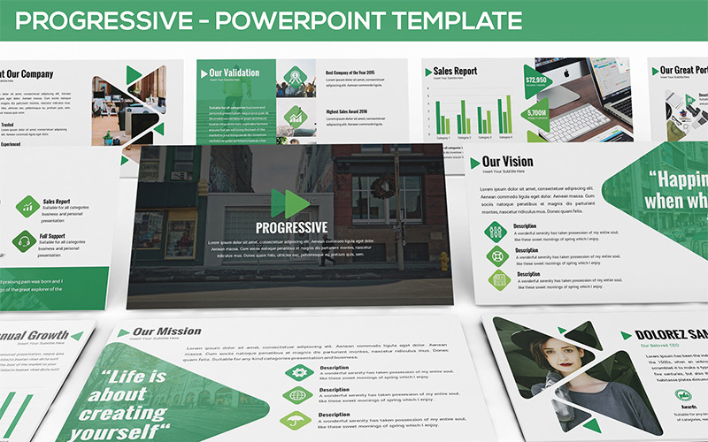 Прогресивний шаблон PowerPoint