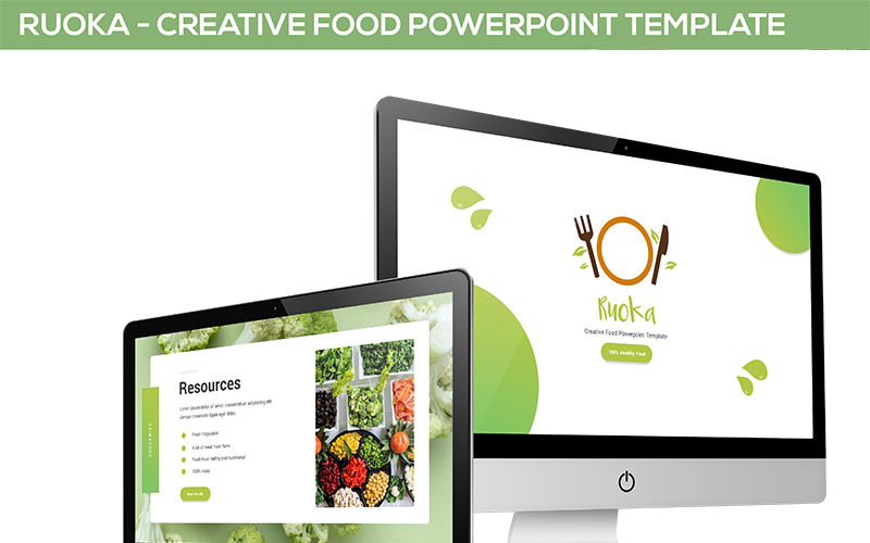 Ruoka - modelo de PowerPoint de comida criativa