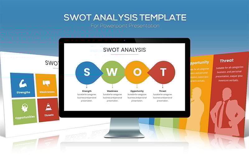 SWOT elemzés PowerPoint sablon