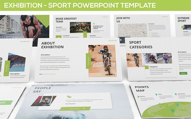 Выставка - Спорт Шаблон PowerPoint