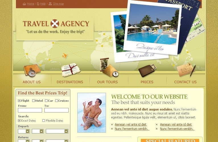 Travel Agency Website Template