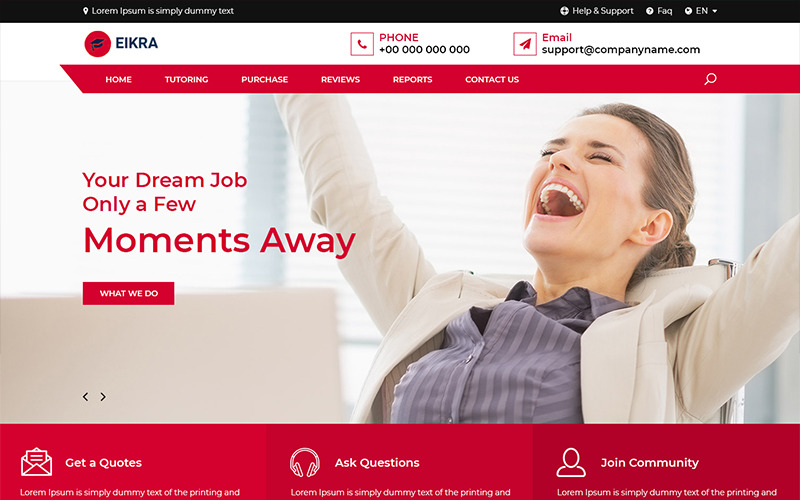 Download PSD шаблон "Eikra - Online Educational PSD Template" / Eikra - Online Educational PSD Template - PSD шаблон на тему образование online school education theme template psd photoshop