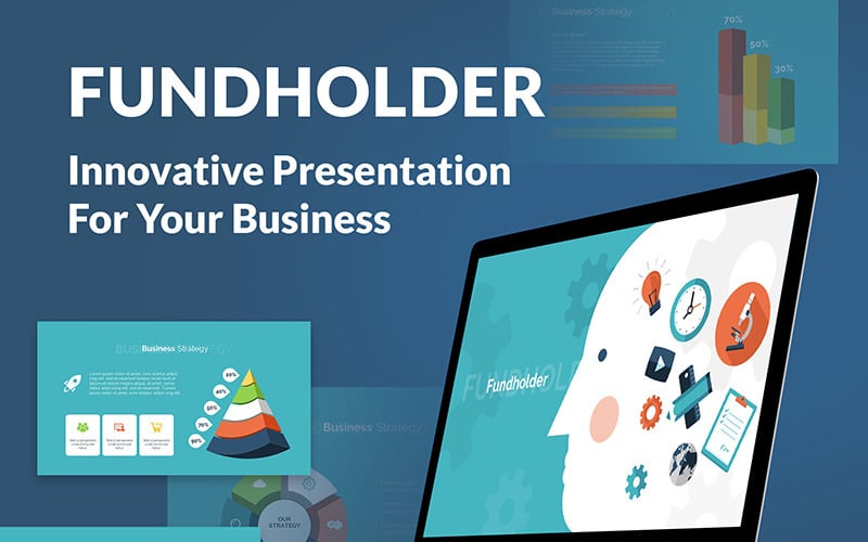 Fundholder PowerPoint -presentation om företag PowerPoint -mall