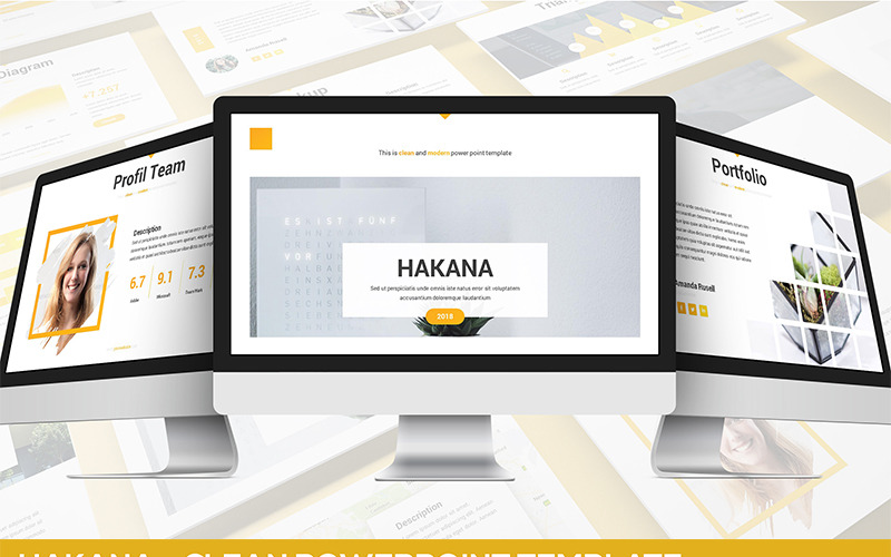 Hakana - PowerPoint şablonunu temizle