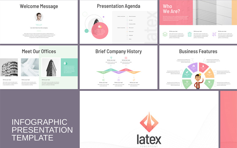 Lattice - modello di PowerPoint Infografica aziendale