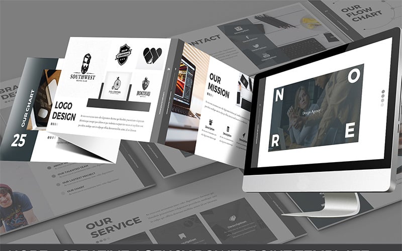 Nore - Modèle PowerPoint de l'agence de design