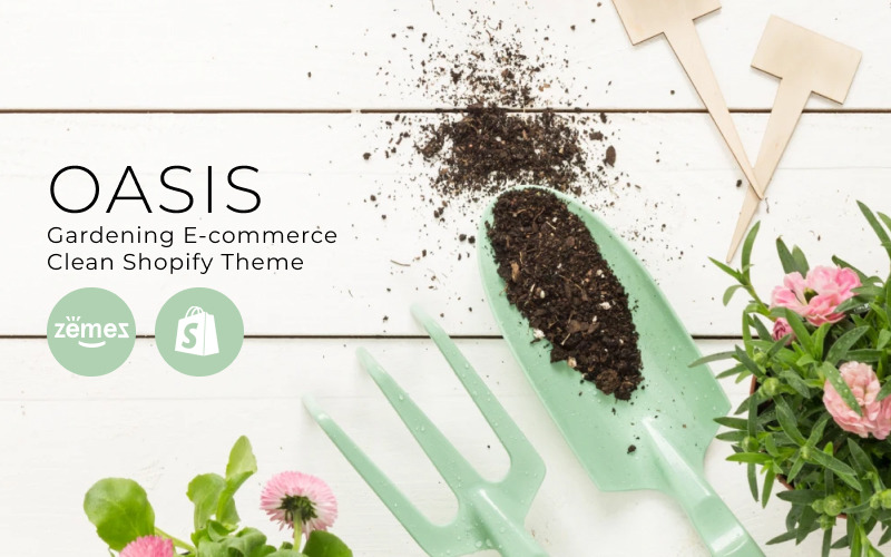 OASIS - Gardening E-handel Clean Shopify Theme