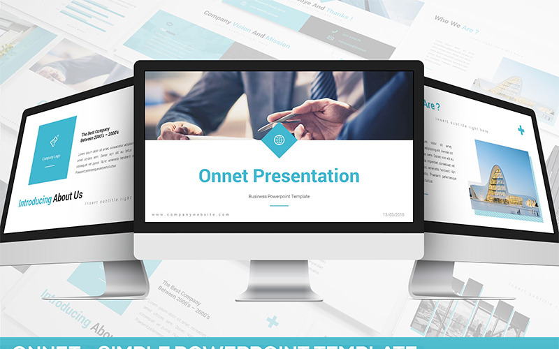 Onnet - Simple PowerPoint template #82024 - TemplateMonster