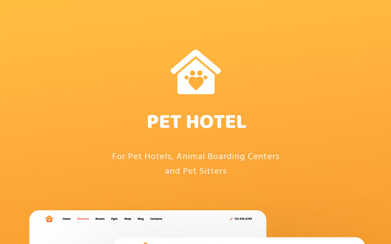 pet hotels, animal boarding and pet sitters wordpress theme