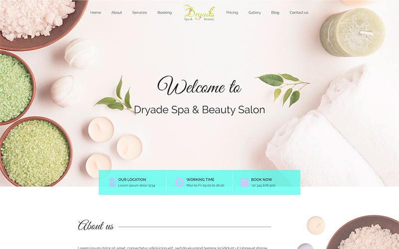 Dryade | Beauty & Spa PSD Template