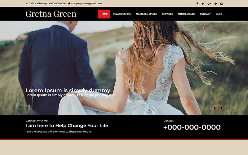 Download PSD шаблон "Gretna Green - Photography PSD Template" / Gretna Green - Photography PSD Template - PSD шаблон на тему фотограф photography psd photoshop theme template