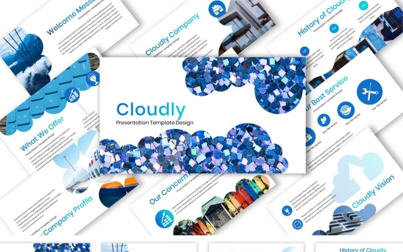 Modelo Cloudly PowerPoint