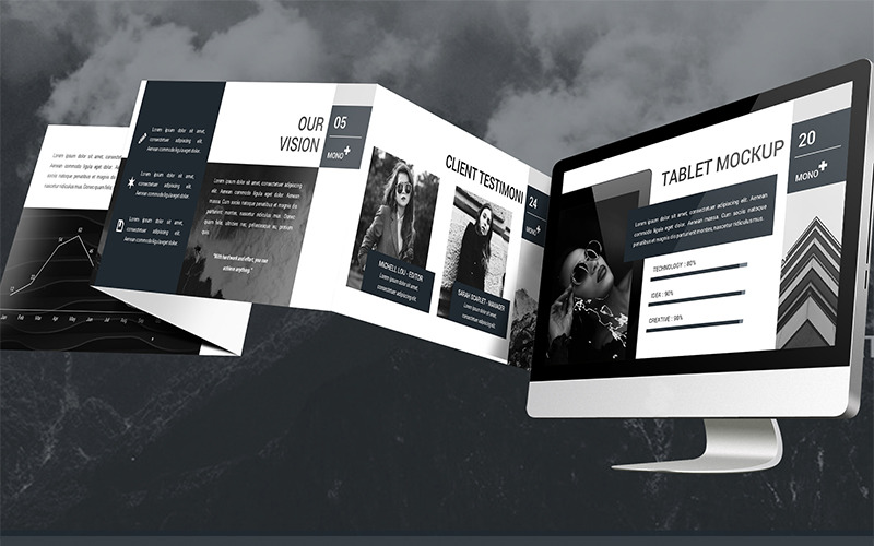 Mono – šablona Lookbook PowerPoint