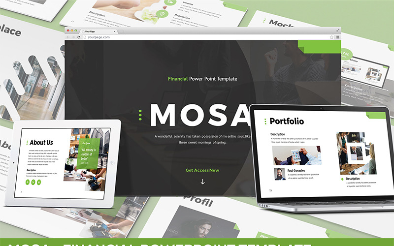 Mosa – фінансовий шаблон PowerPoint