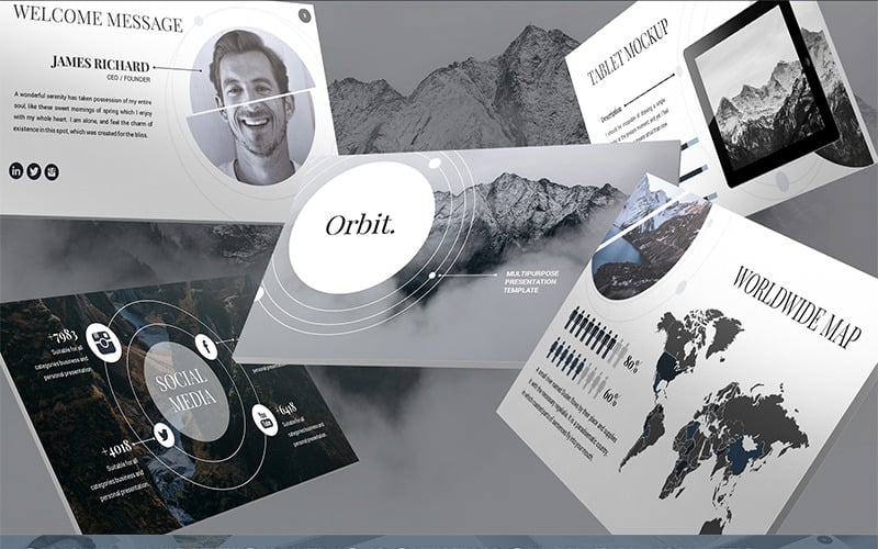 Orbit - Modèle PowerPoint de mise en réseau