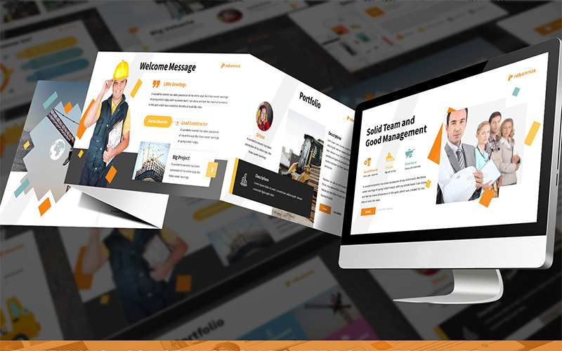 Rakennus - Modèle PowerPoint de construction