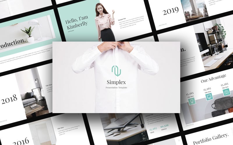 Simplex - Lookbook PowerPoint template - TemplateMonster