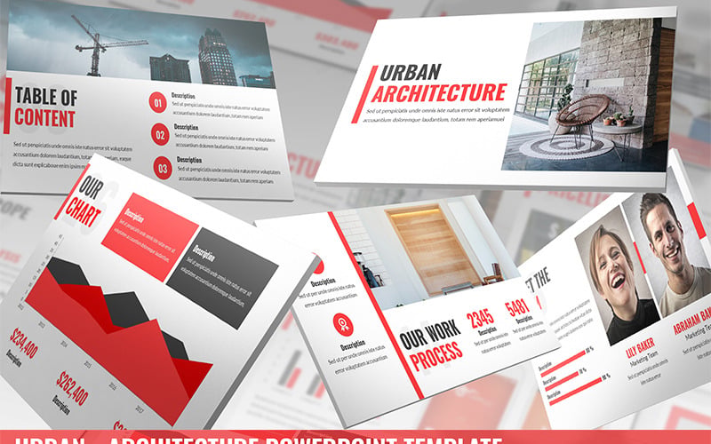 Urban - Arkitektur PowerPoint-mall