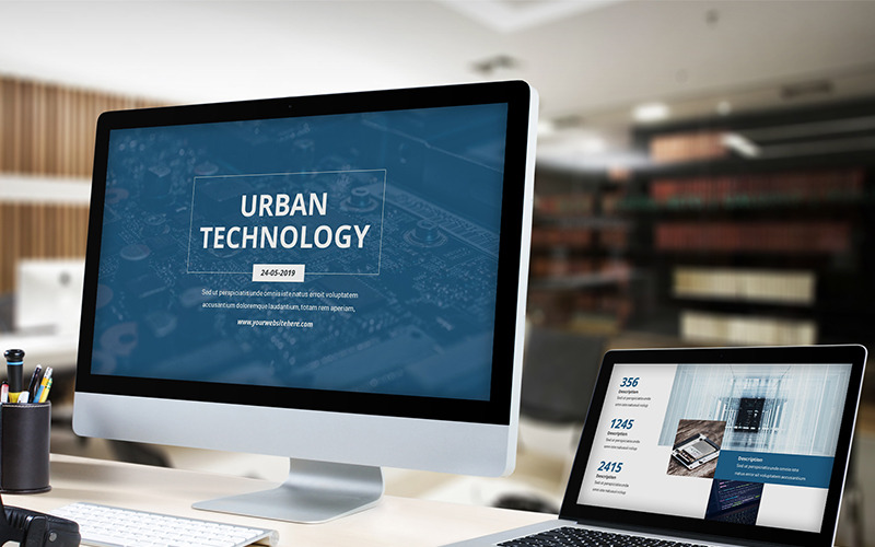 Urban - Technology PowerPoint template
