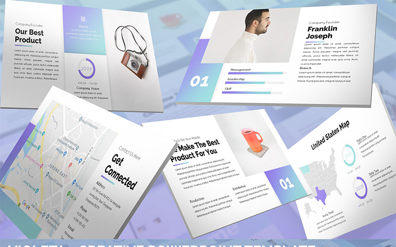 Violeta - Modello PowerPoint creativo