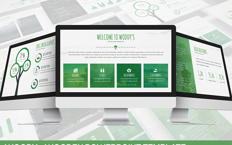 Woody - modello PowerPoint in legno