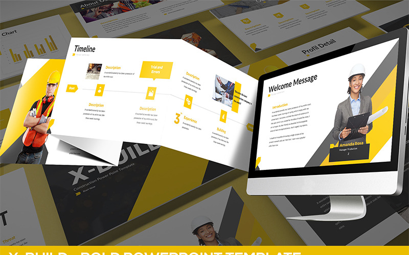 X-Build - Modelo de PowerPoint em negrito