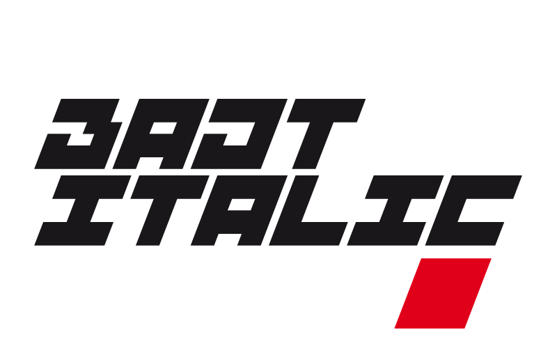 Download Шрифт "Bajt Italic Font" / Bajt Italic Font - Шрифт на тему графика bit bajt byte font typeface computer tech data digital display futuristic game geometric grid logo modern pixel pixelfont italic heavy