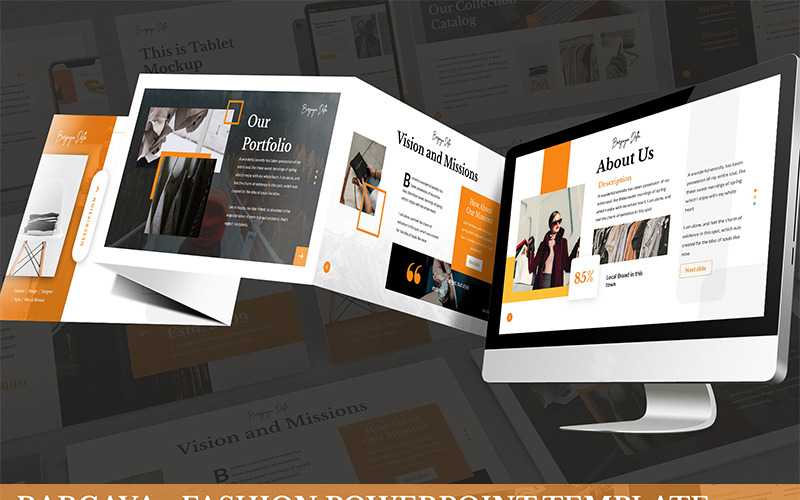 Bargaya - Modelo de PowerPoint de moda e lookbook