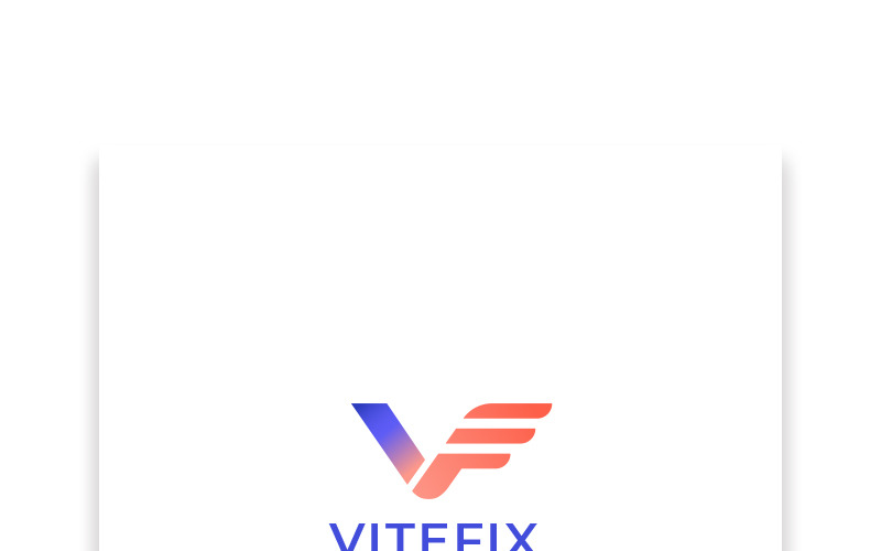 Dopis Vf Logo šablona