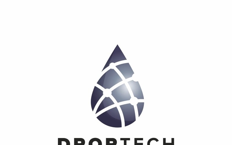 Drop Tech Logo Şablonu