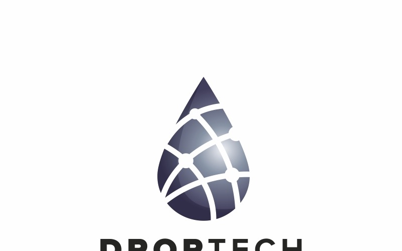 Download Шаблон логотипа "Drop Tech Logo Template" / Drop Tech Logo Template - Шаблон логотипа на тему графика aqua aquatic blue drop fluid fresh gear hydro marine mechanic mechanical mineral natural nature ocean plumbing pool premium professional pure