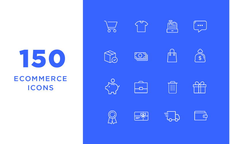 Download Набор иконок "Ecommerce Icon Set" / Ecommerce Icon Set - Набор иконок на тему графика ecommerce icons icon line vector minimal minimalist minimalism store buy money checkout finance web website