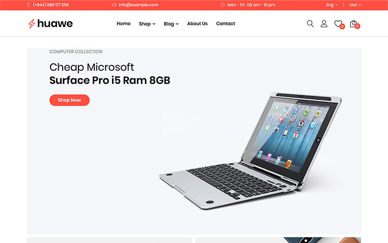 Huawe - Elektronik Mağazası WooCommerce Teması