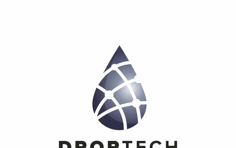 Modèle de logo Drop Tech