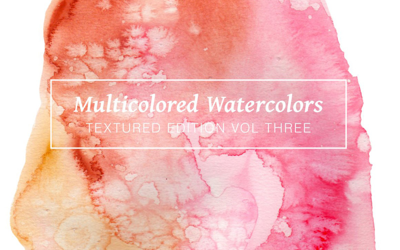 Download Иллюстрация "Multicolored Textured Watercolors - Illustration" / Multicolored Textured Watercolors - Illustration - Иллюстрация на тему графика watercolor watercolour texture textures textured background paint abstract red blue green yellow pink purple